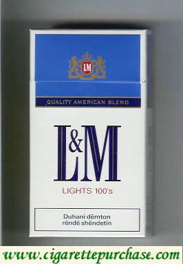 L&M Quality American Blend Lights red Lights 100s cigarettes hard box